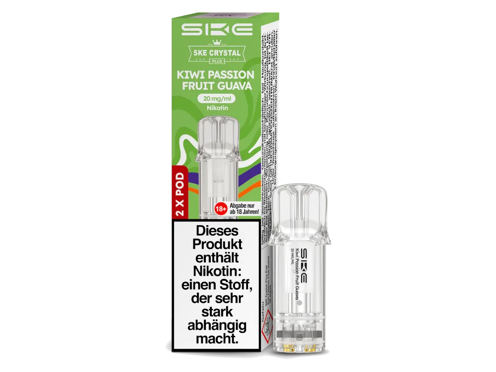 SKE Crystal Plus Pod Kiwi Passionfruit Guava (2 Stück pro Packung)