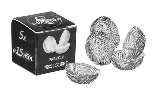 Scorpio Edelstahl Nestsieb 15mm (5 Stück pro Packung)