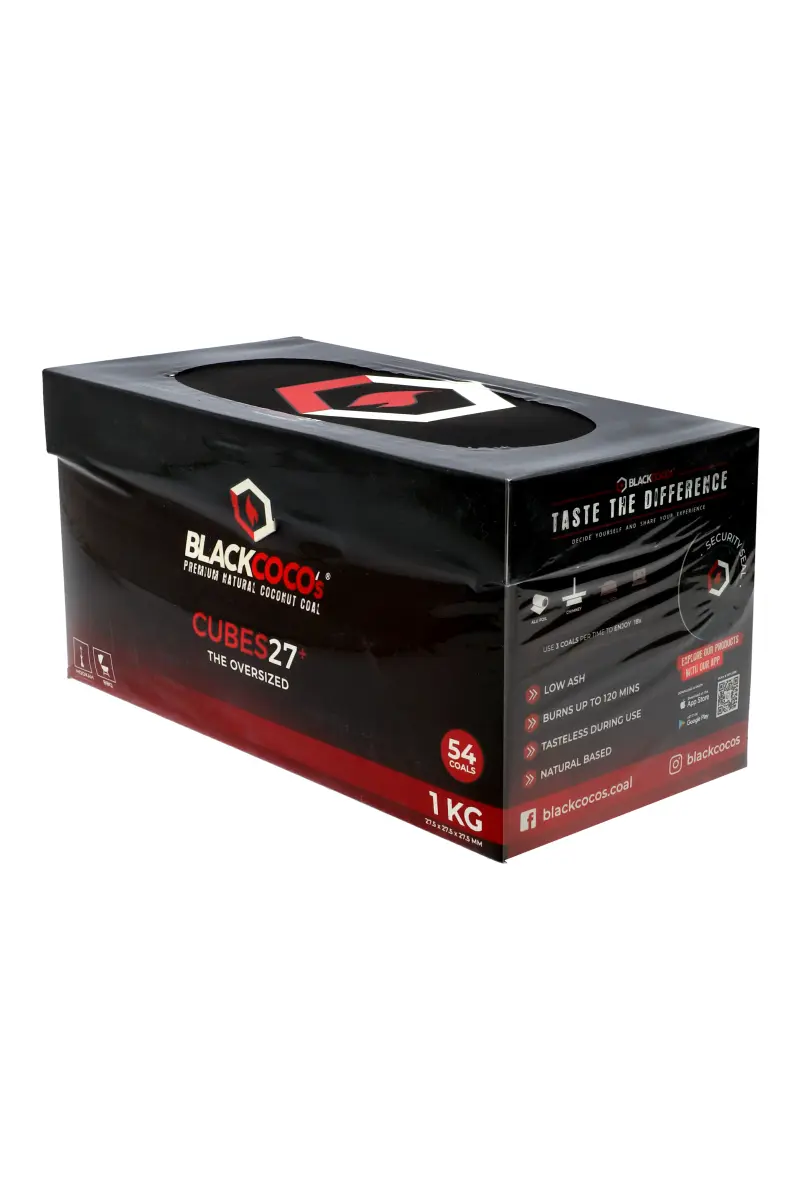 Black Cocos Naturkohle Cubes 27 1Kg