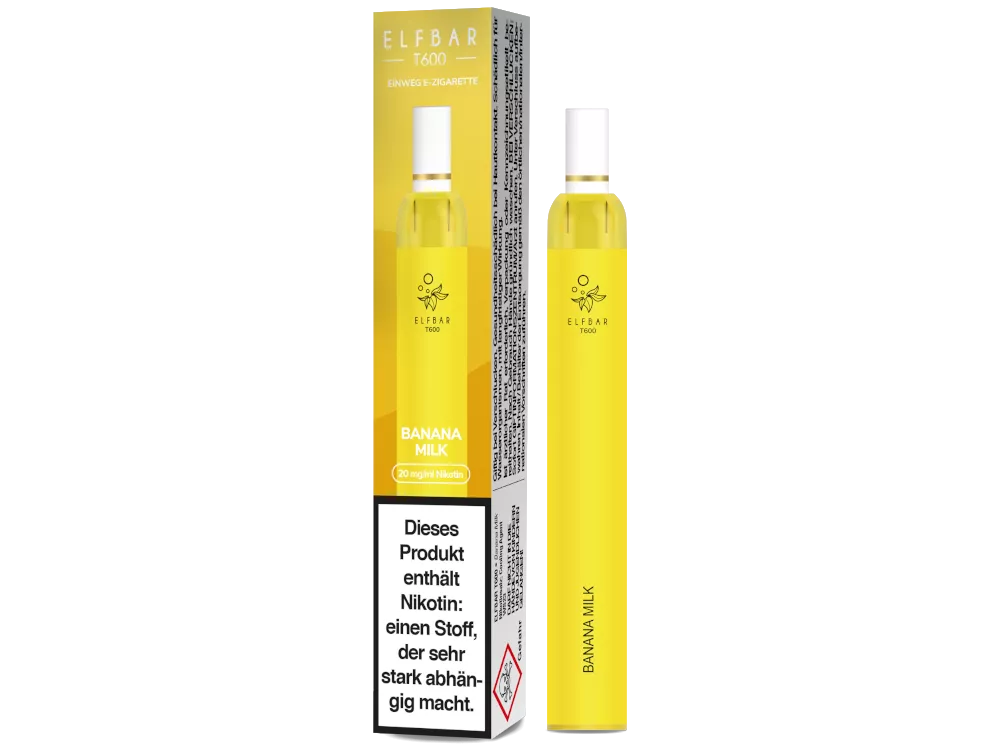 Elfbar Einweg E-Zigarette T600 Banana Milk 20mg/ml