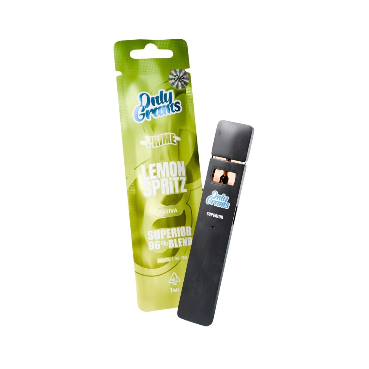 Only Grams Superior Blend Einweg E-Zigarette 96% Lemon Spritz