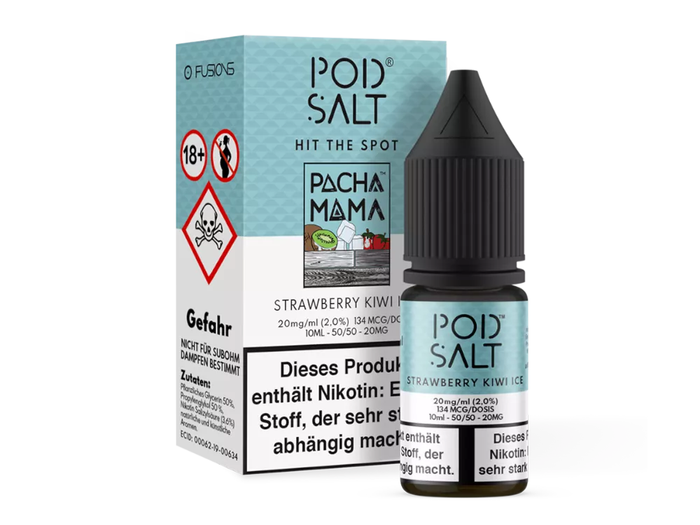 Pod Salt Nikotinsalz Liquid Fusion Strawberry Kiwi Ice 20mg/ml 10ml