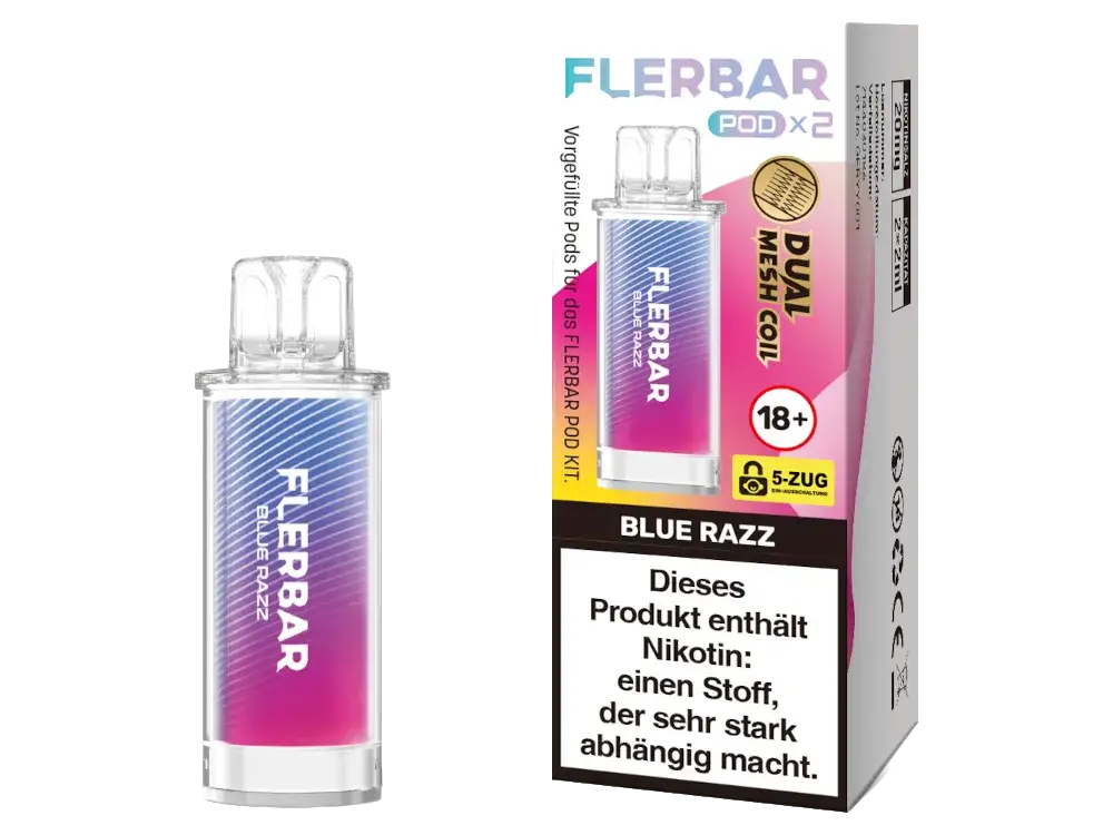 Flerbar Prefilled Pod 20mg/ml (2 Stück pro Packung) Blue Razz