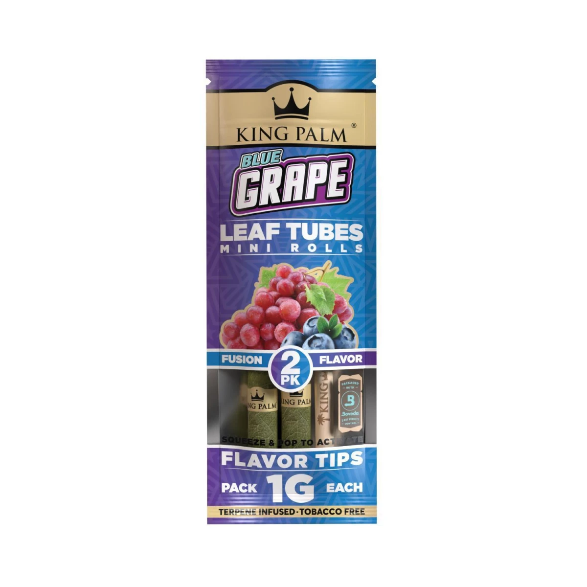 King Palm Rolls Mini Blue Grape (2 Stück pro Packung)