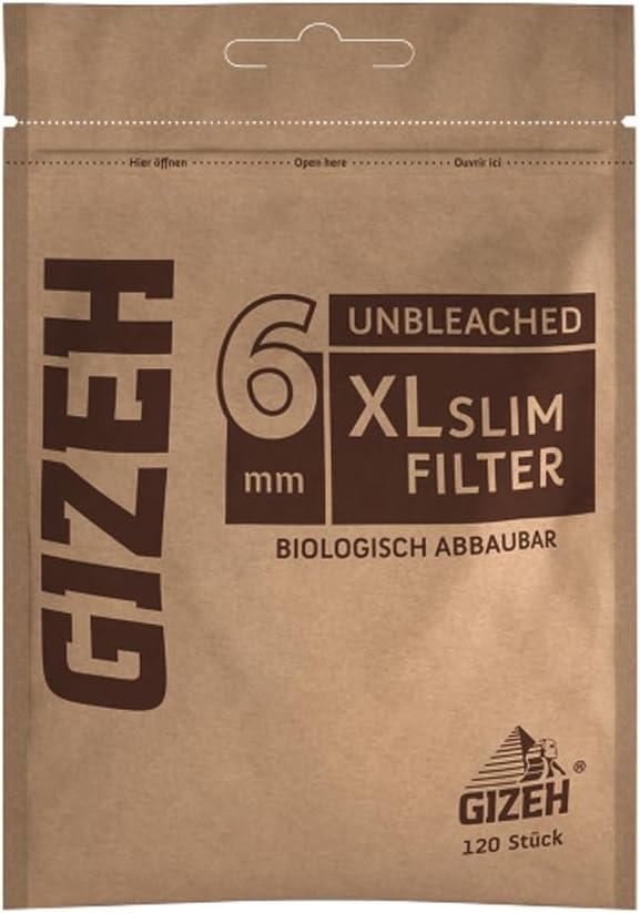 Gizeh XL Slim Filter Unbleached (120 Stück pro Packung)