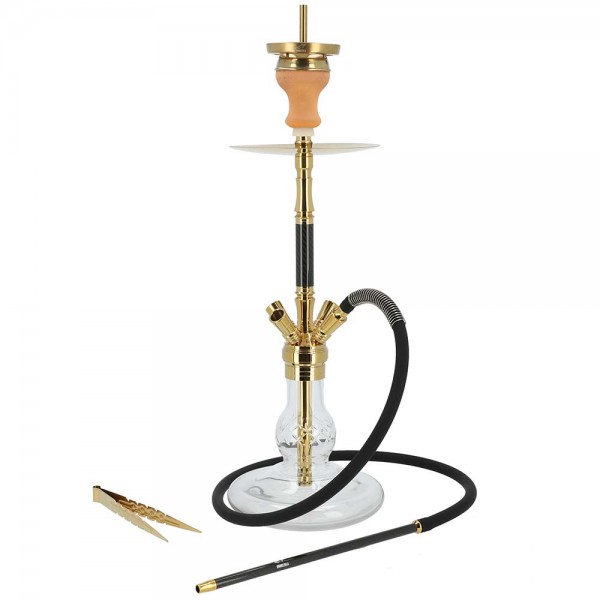 Smokezilla Shisha Irys Edelstahl Shiny Gold Clear