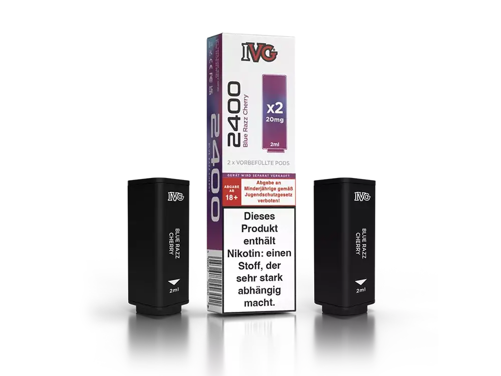 IVG Pod 2400 Blue Razz Cherry 20mg/ml (2 Stück pro Packung)
