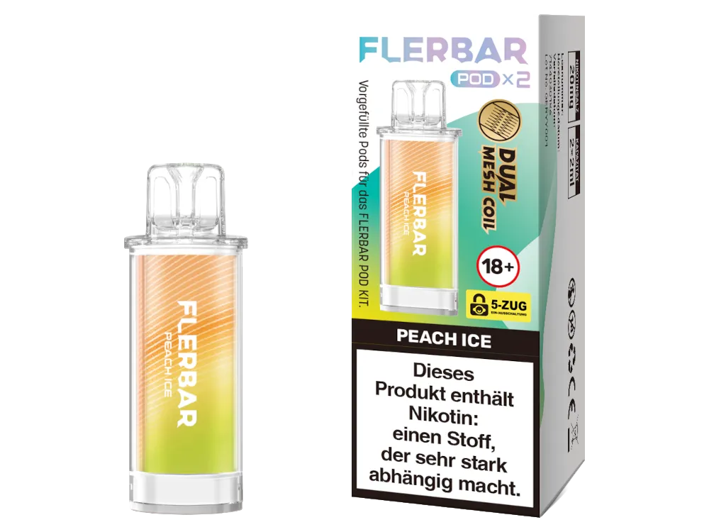 Flerbar Prefilled Pod 20mg/ml (2 Stück pro Packung) Peach Ice