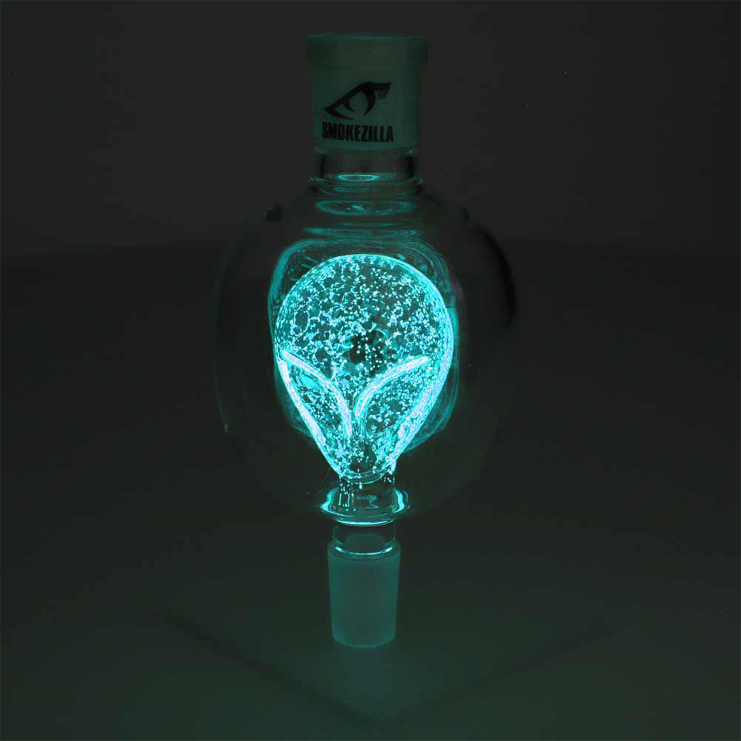 Smokezilla Glas Molassefänger Glow Alien Blau 18/8