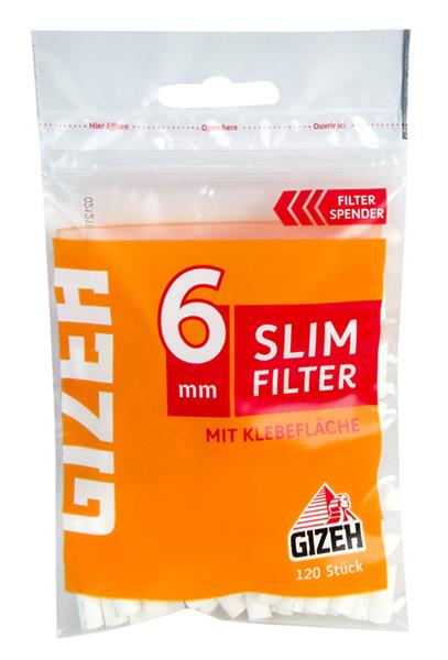 Gizeh Drehfilter Gelb Slim Filter rot (120 Stück pro Packung)