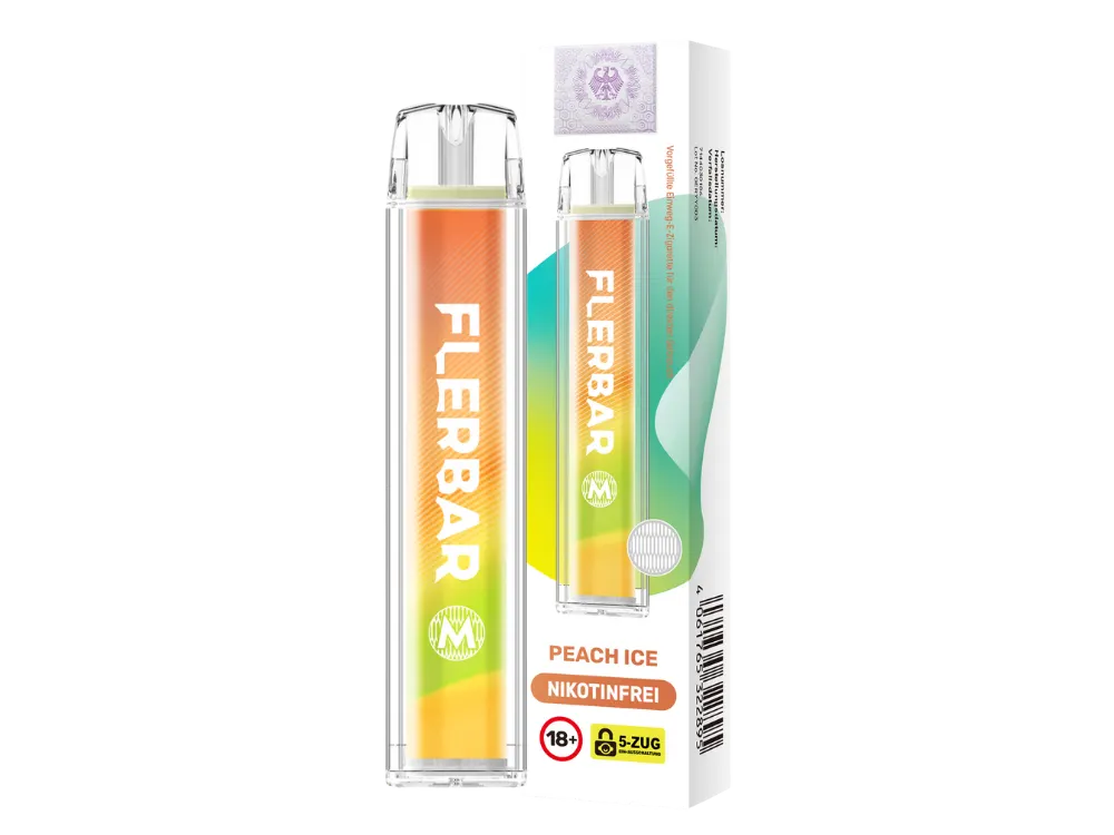 Flerbar M Einweg E-Zigarette 0mg/ml Peach Ice