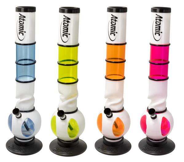 Atomic Acryl Bong Double Bubble Ice 40cm