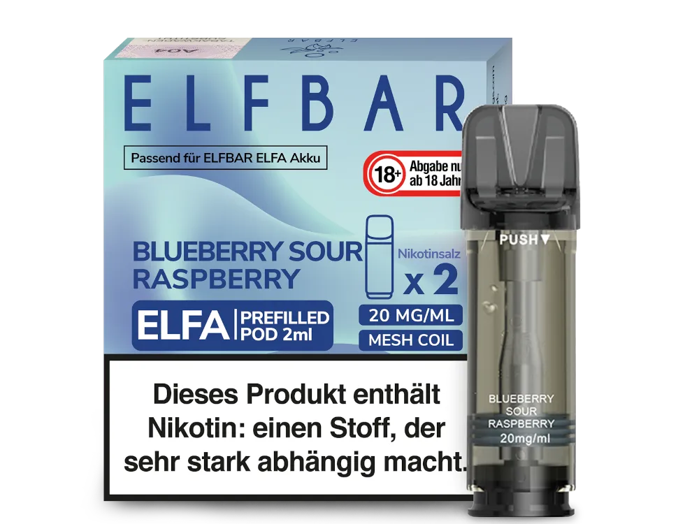 Elfbar Elfa Prefilled Pod (2 Stück pro Packung) Blueberry Sour Raspberry