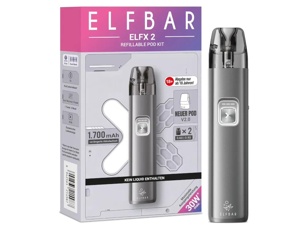 Elfbar E-Zigarette Elfx 2 Space Grey