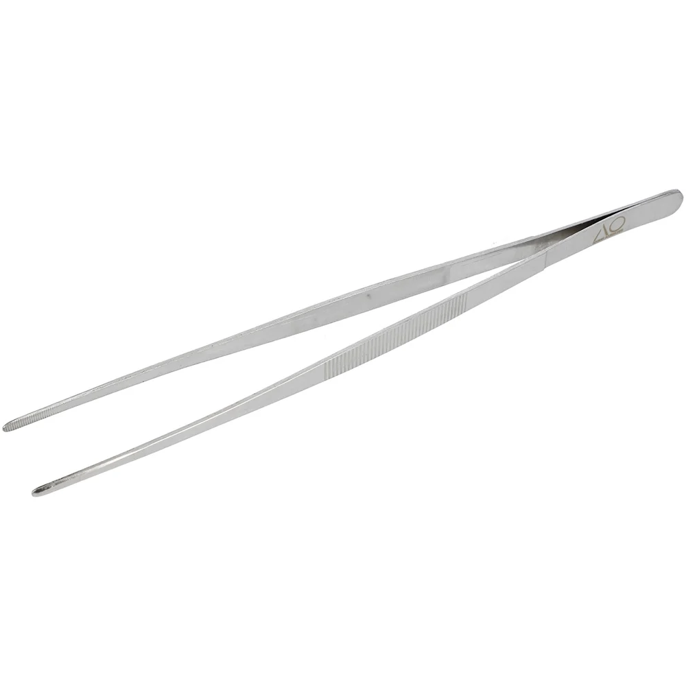 AO Kohlepinzette Edelstahl 30cm Silber