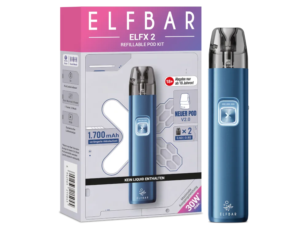 Elfbar E-Zigarette Elfx 2 Ocean Blue