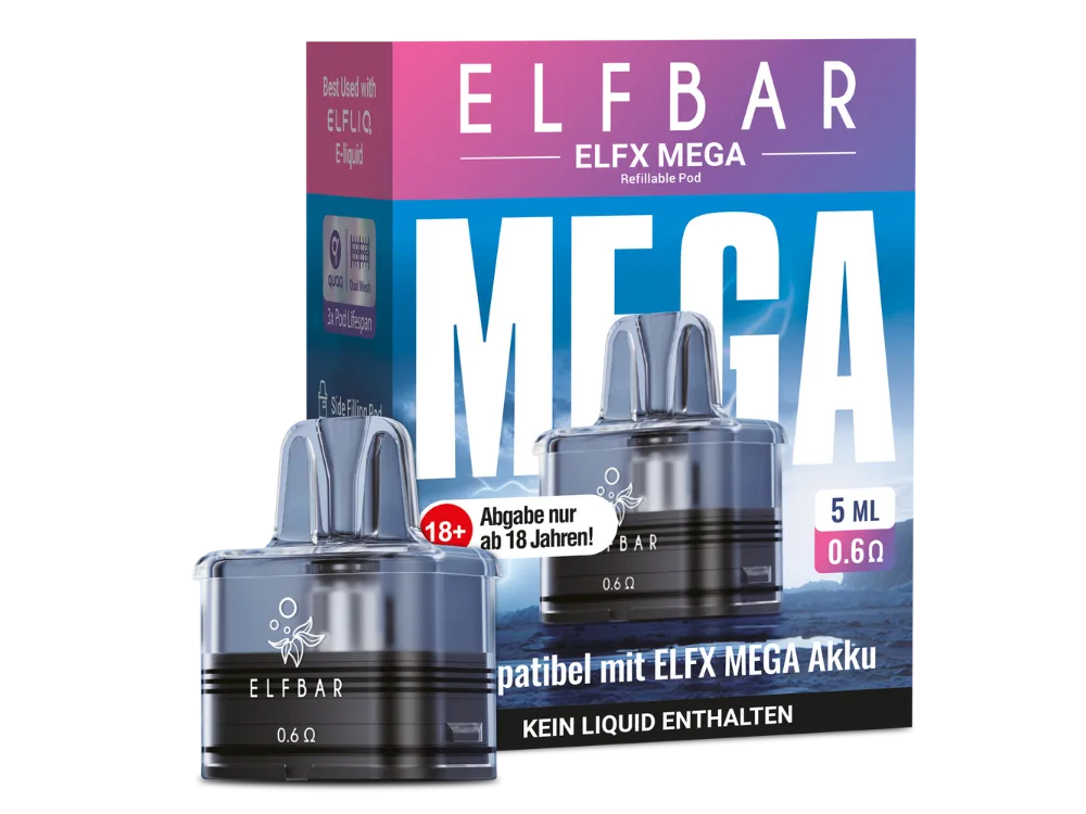 Elfbar Pods Elfx Mega 0,6 Ohm 5ml (3 Stück pro Packung)