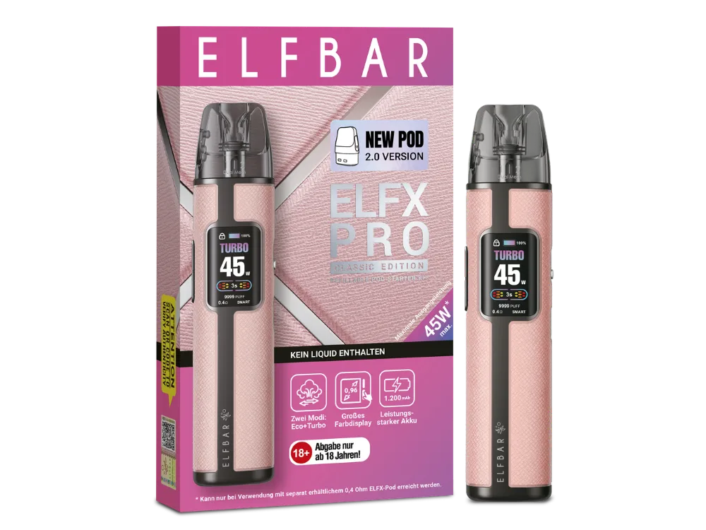 Elfbar E-Zigarette Elfx Pro Classic Edition Pink