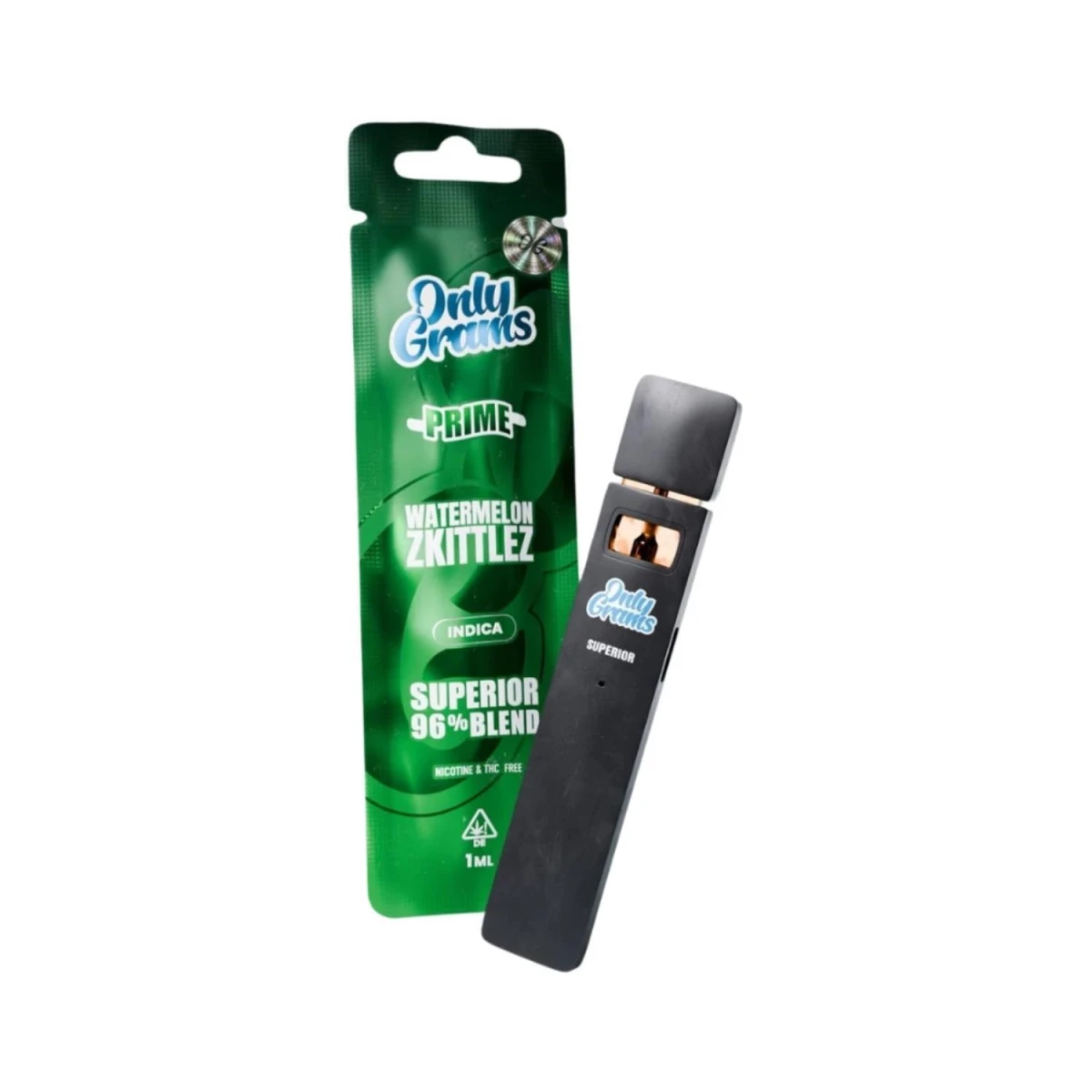 Only Grams Superior Blend Einweg E-Zigarette 96% Watermelon Zkittlez