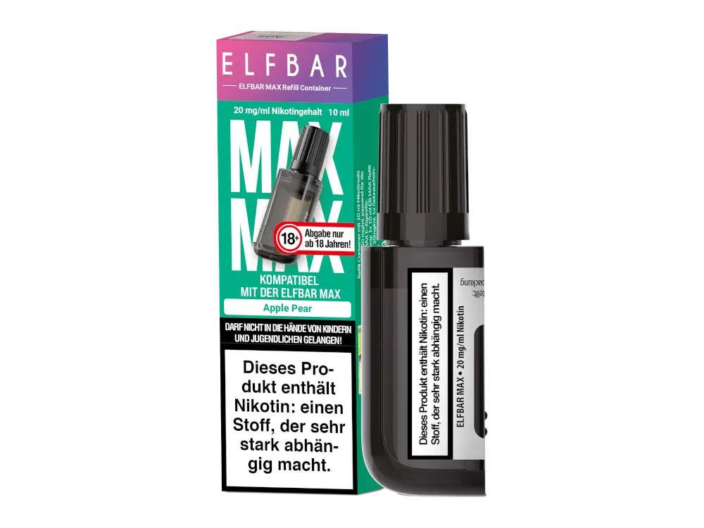 Elfbar Max Refill Container 20mg/ml 10ml Apple Pear