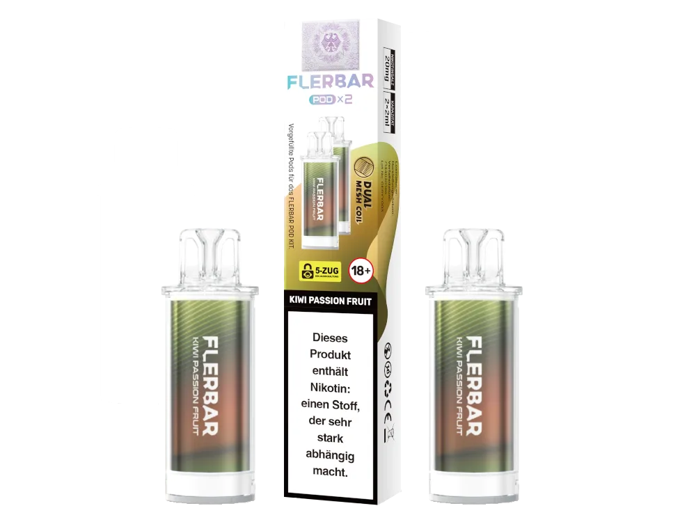 Flerbar Prefilled Pod Kiwi Passion Fruit 20mg/ml (2 Stück pro Packung)