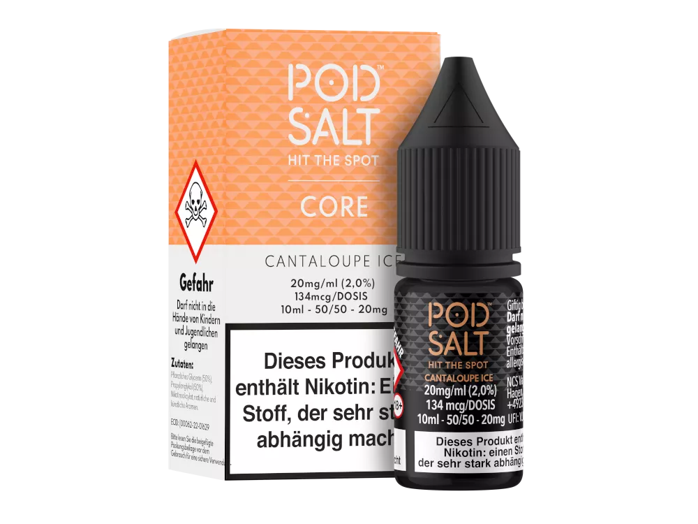 Pod Salt Nikotinsalz Liquid Core Cantaloupe Ice 11 mg/g 10ml