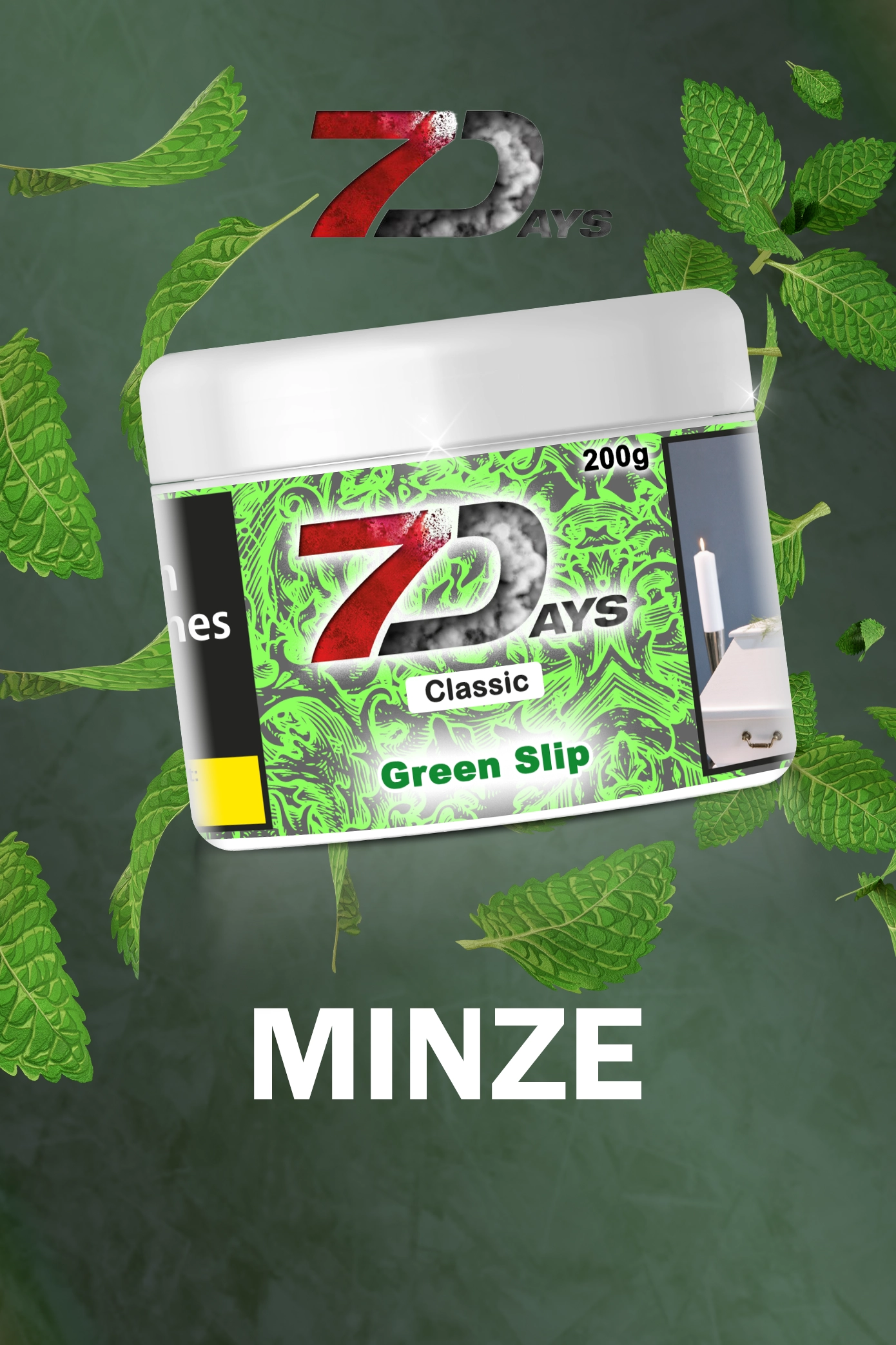 7Days Tabak Classic Green Slip 200g