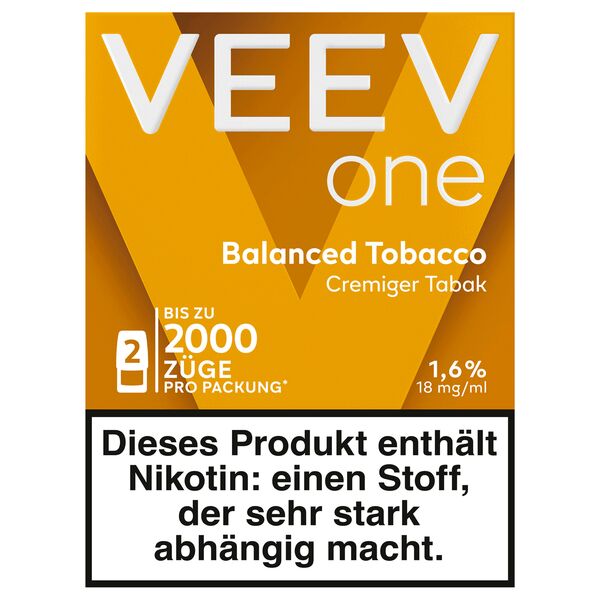 Veev Prefilled Pod One (2 Stück Pro Packung) Balanced Tobacco