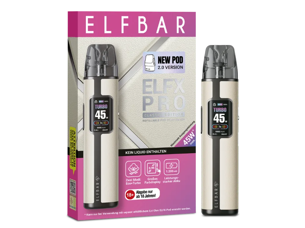 Elfbar E-Zigarette Elfx Pro Classic Edition White