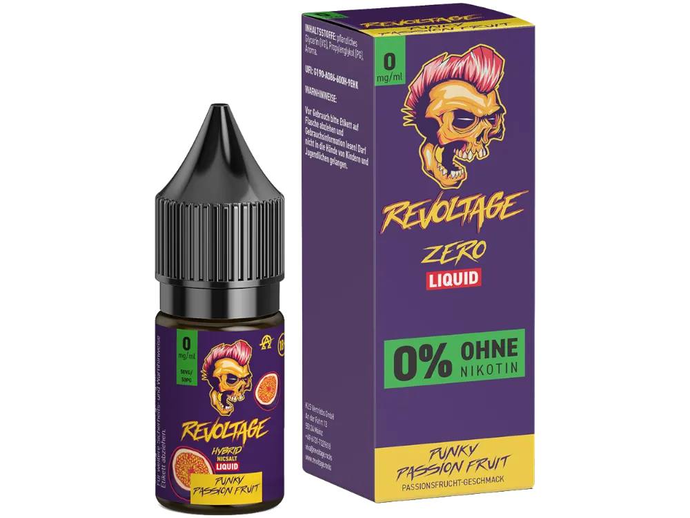 Revoltage Hybrid Nikotinsalz Liquid Punky Passion 0mg/ml 10ml