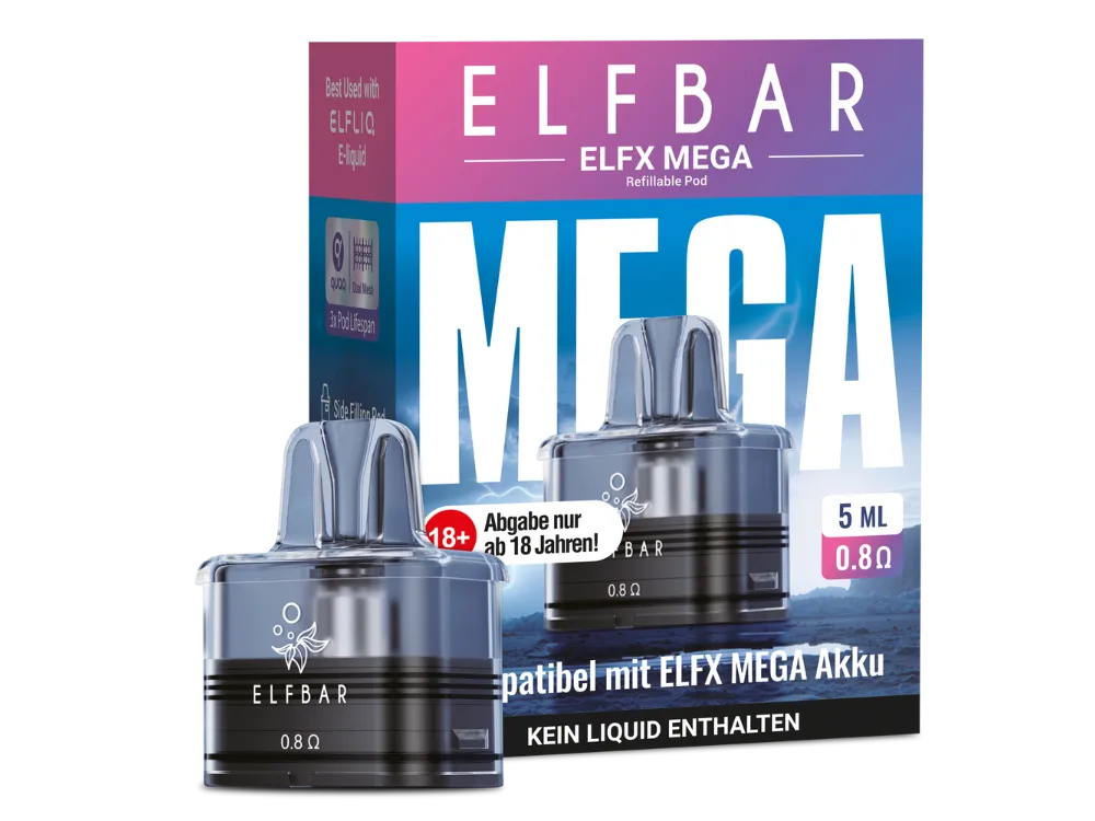 Elfbar Pods Elfx Mega 0,8 Ohm 5ml (3 Stück pro Packung)