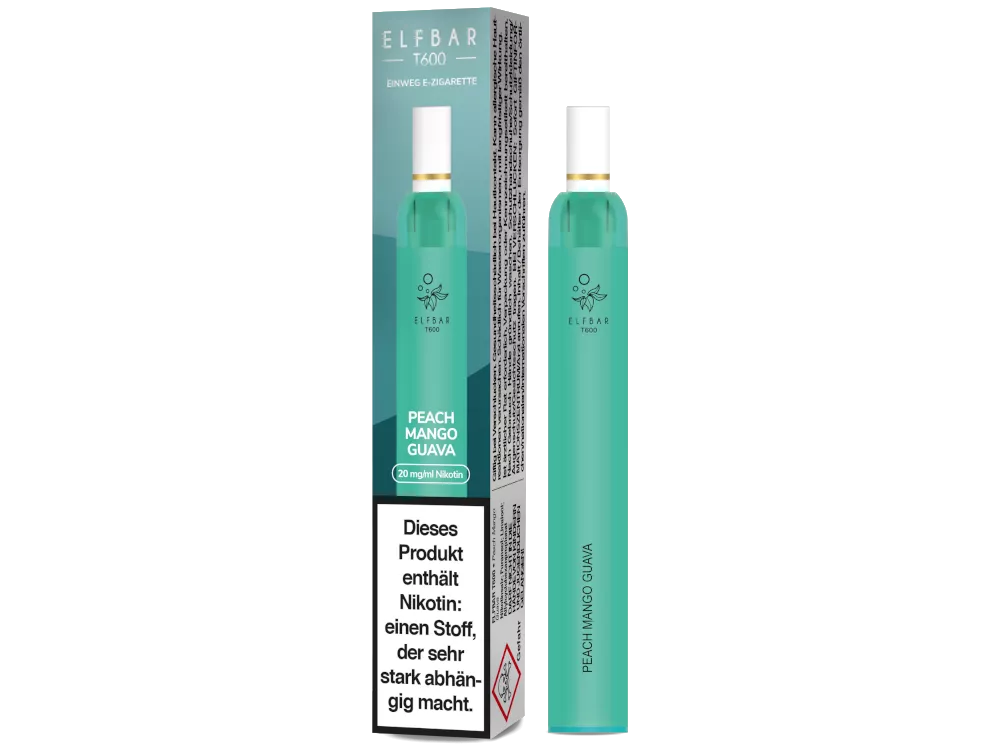 Elfbar Einweg E-Zigarette T600 Peach Mango Guava 20mg/ml