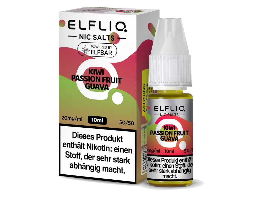 Elfliq Nikotinsalz Liquid Kiwi Passionfruit Guava 20mg/ml 10ml