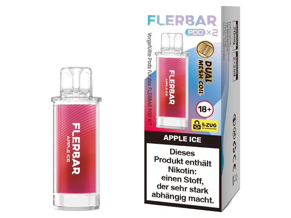 Flerbar Prefilled Pod 20mg/ml (2 Stück pro Packung) Apple Ice