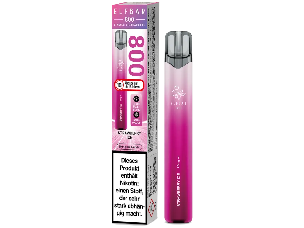 Elfbar Einweg E-Zigarette 800 Strawberry Ice 20mg/ml