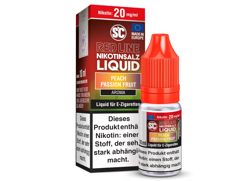 SC Nikotinsalz Liquid Red Line Peach Passion Fruit 10mg/ml 10ml