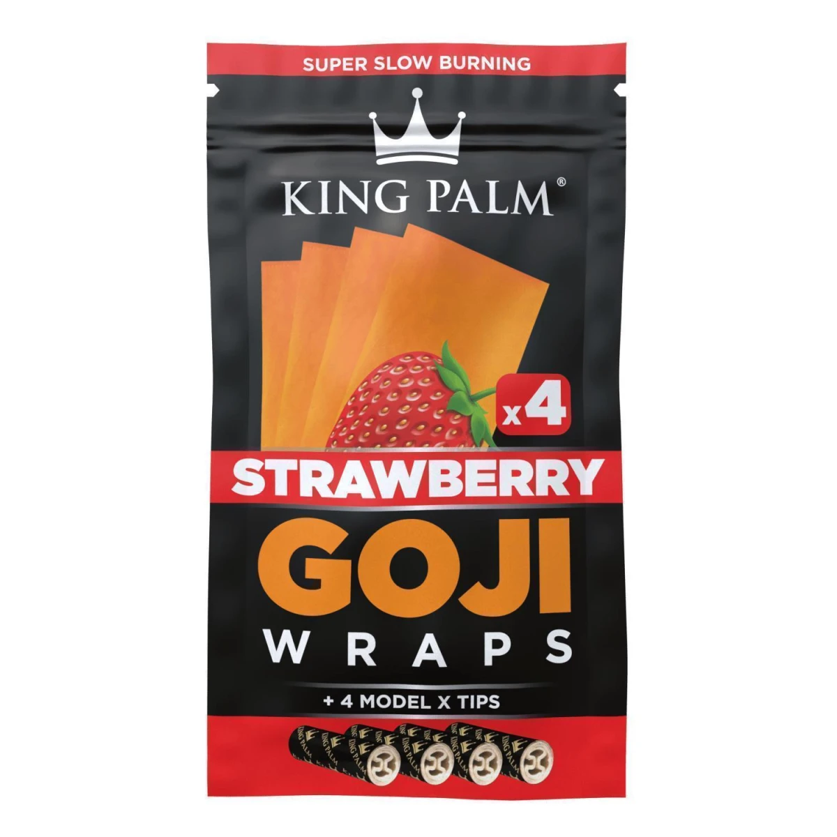 King Palm Goji Wraps + Tips (2 Stück pro Packung) Strawberry