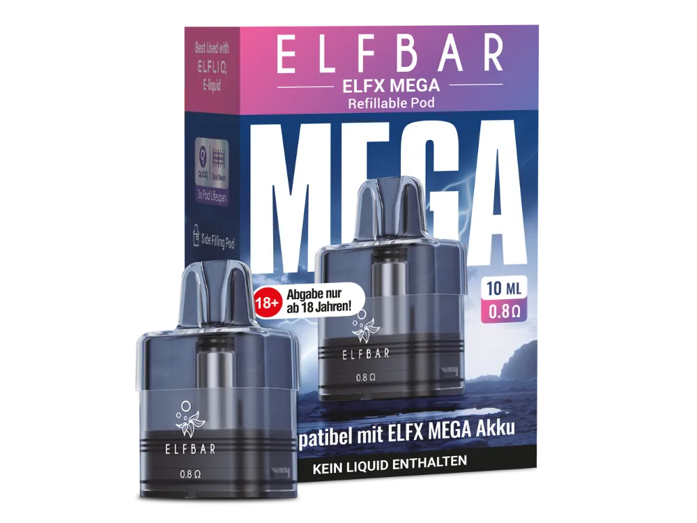 Elfbar Pods Elfx Mega 0,8 Ohm 10ml (3 Stück pro Packung)