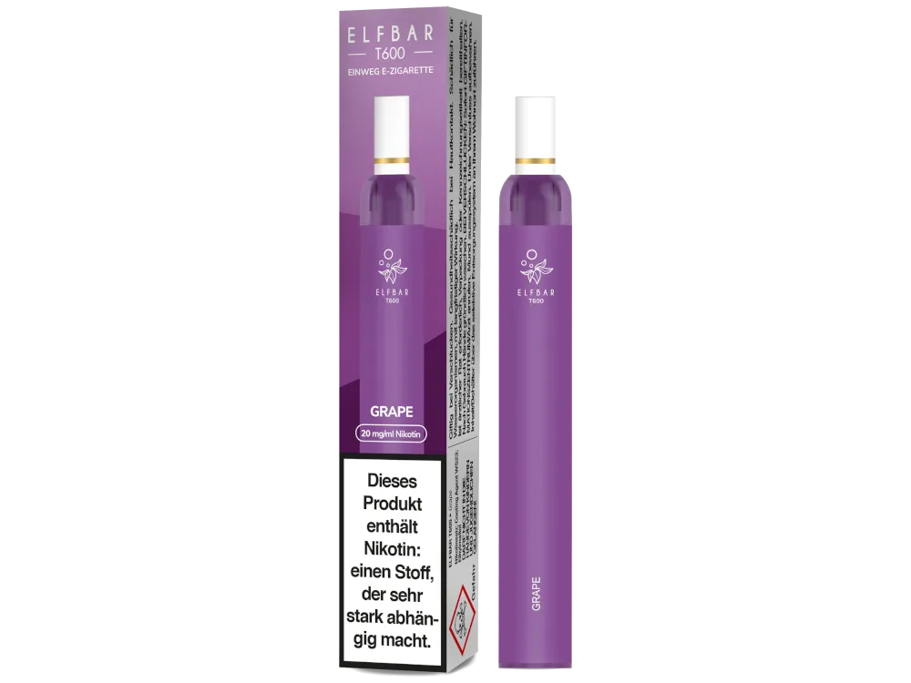 Elfbar Einweg E-Zigarette T600 Grape 20mg/ml