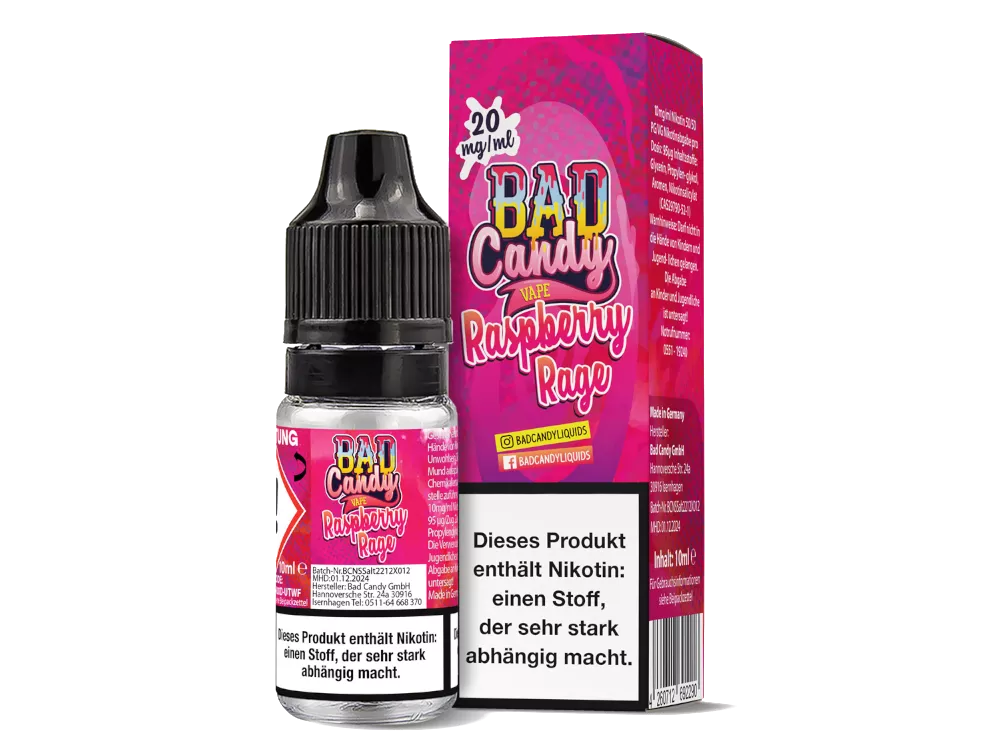 Bad Candy Nikotinsalz Liquid Raspberry Rage 20mg/ml 10ml