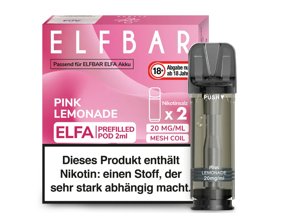 Elfbar Elfa Prefilled Pod (2 Stück pro Packung) Pink Lemonade