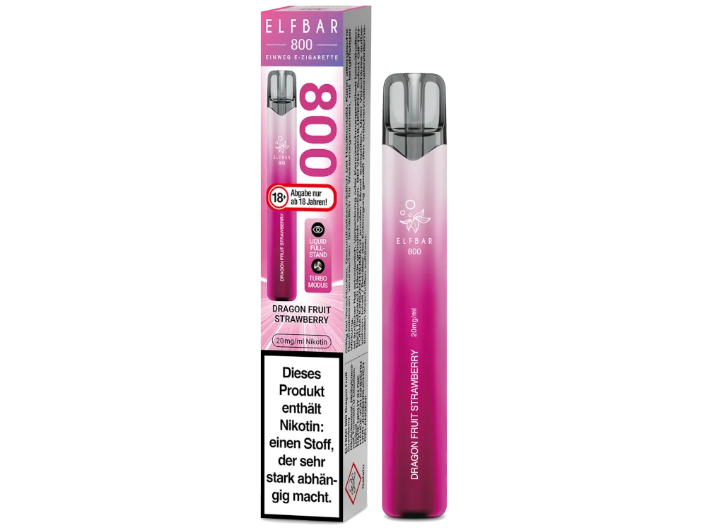 Elfbar Einweg E-Zigarette 800 Dragon Fruit Strawberry 20mg/ml