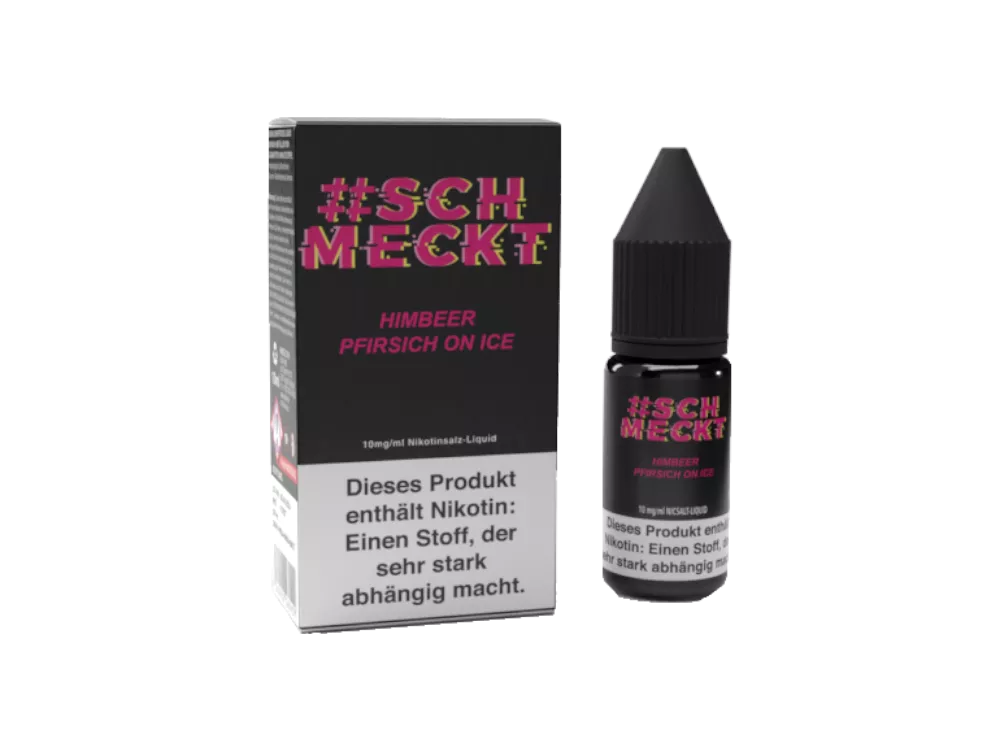 #Schmeckt Nikotinsalz Liquid Himbeere Pfirsich on Ice 10mg/ml
