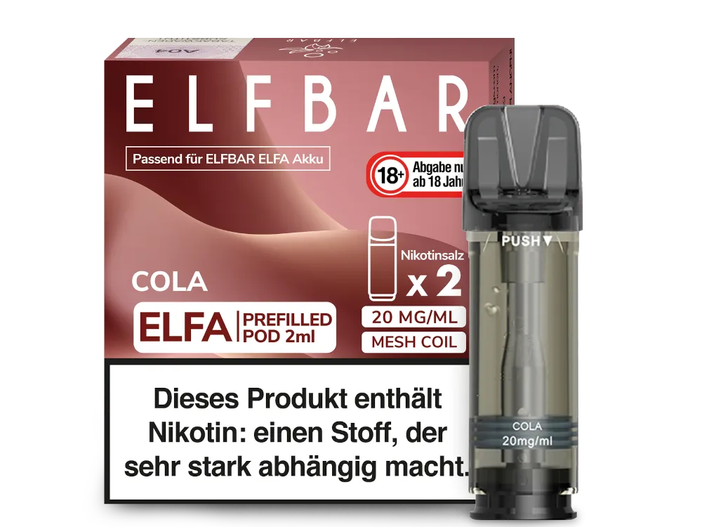 Elfbar Elfa Prefilled Pod (2 Stück pro Packung) Cola