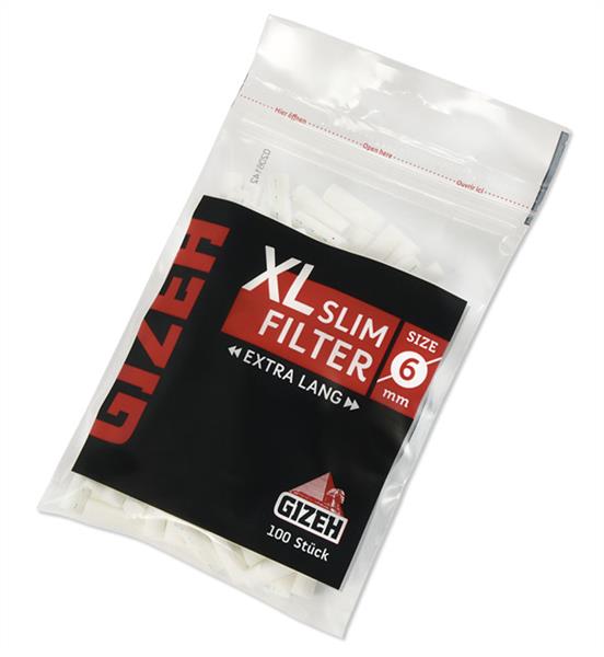 Gizeh Black XL Slim Filter 6mm (100 Stück pro Packung)