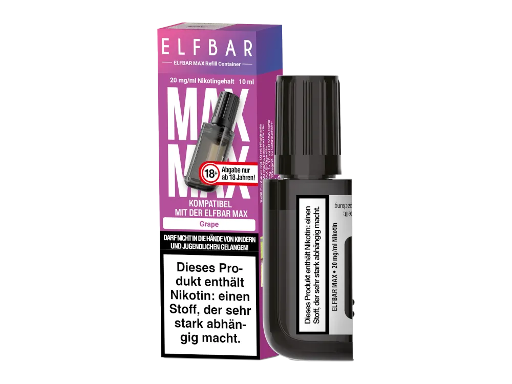 Elfbar Max Refill Container Grape 20mg/ml 10ml