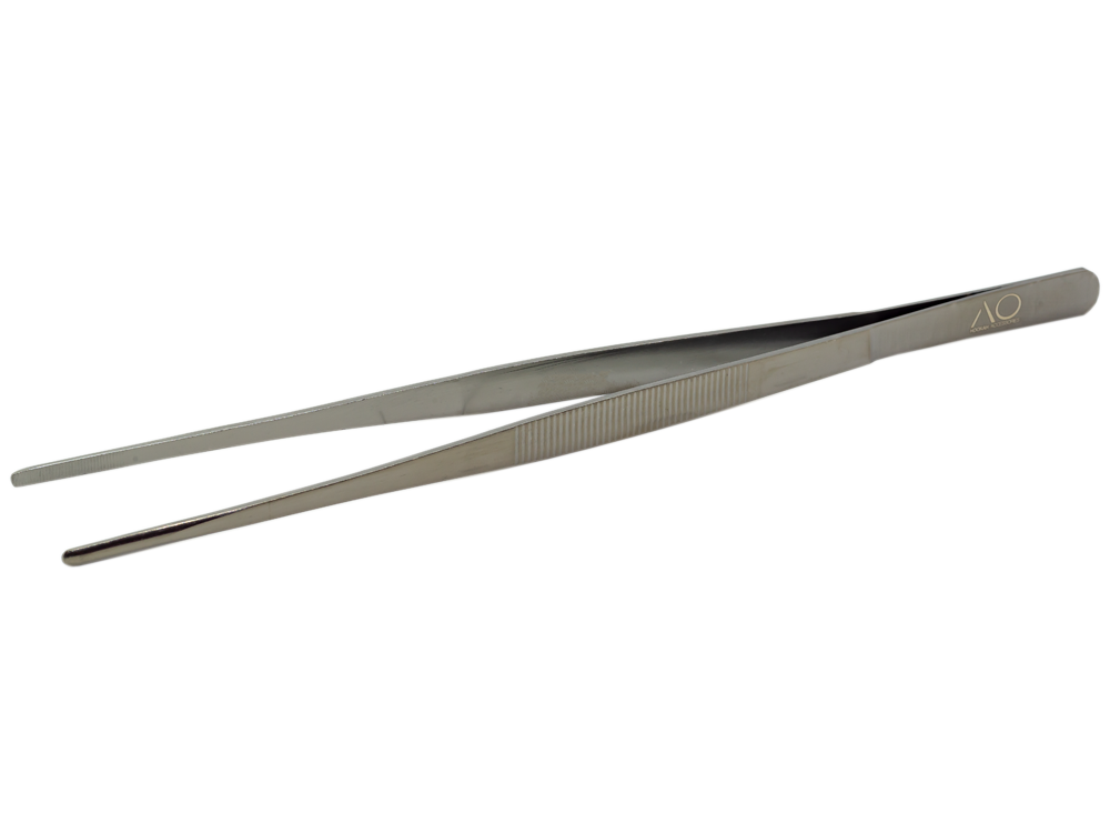 AO Kohlepinzette Edelstahl 30cm Gunmetal