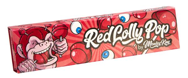 Monkey King Longpapes Red Lolly Pop Paper + Tips (32 Stück pro Packung)