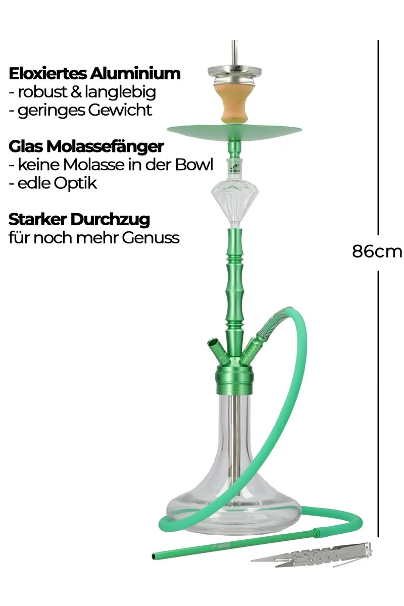 Smokezilla Shisha Minya Alu Grün