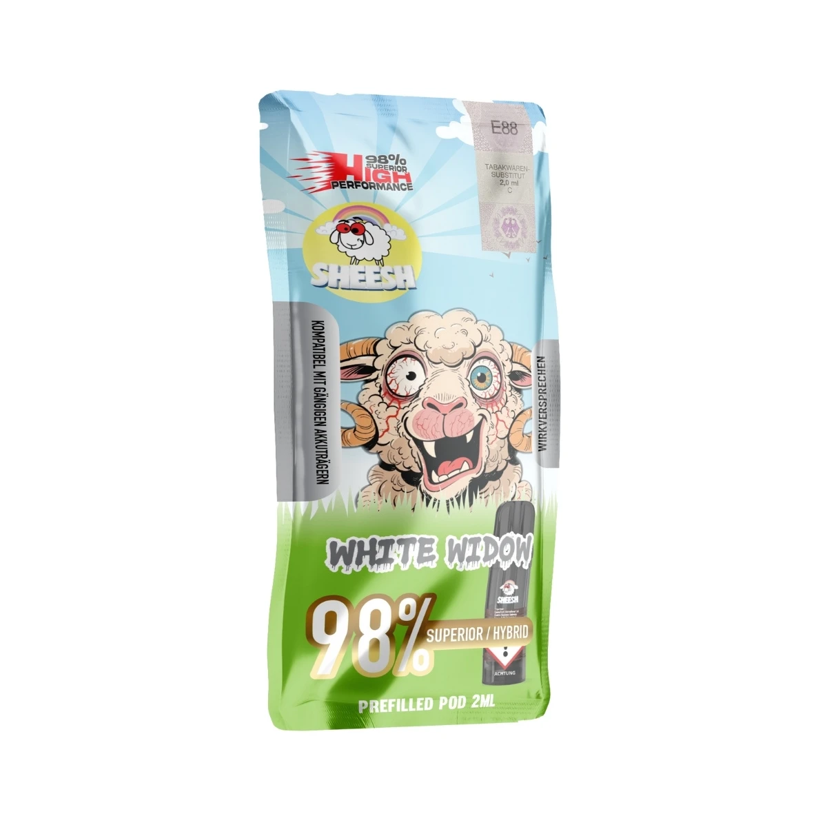 Sheesh Prefilled Pod Superior 98% White Widow 2ml (Hybrid)